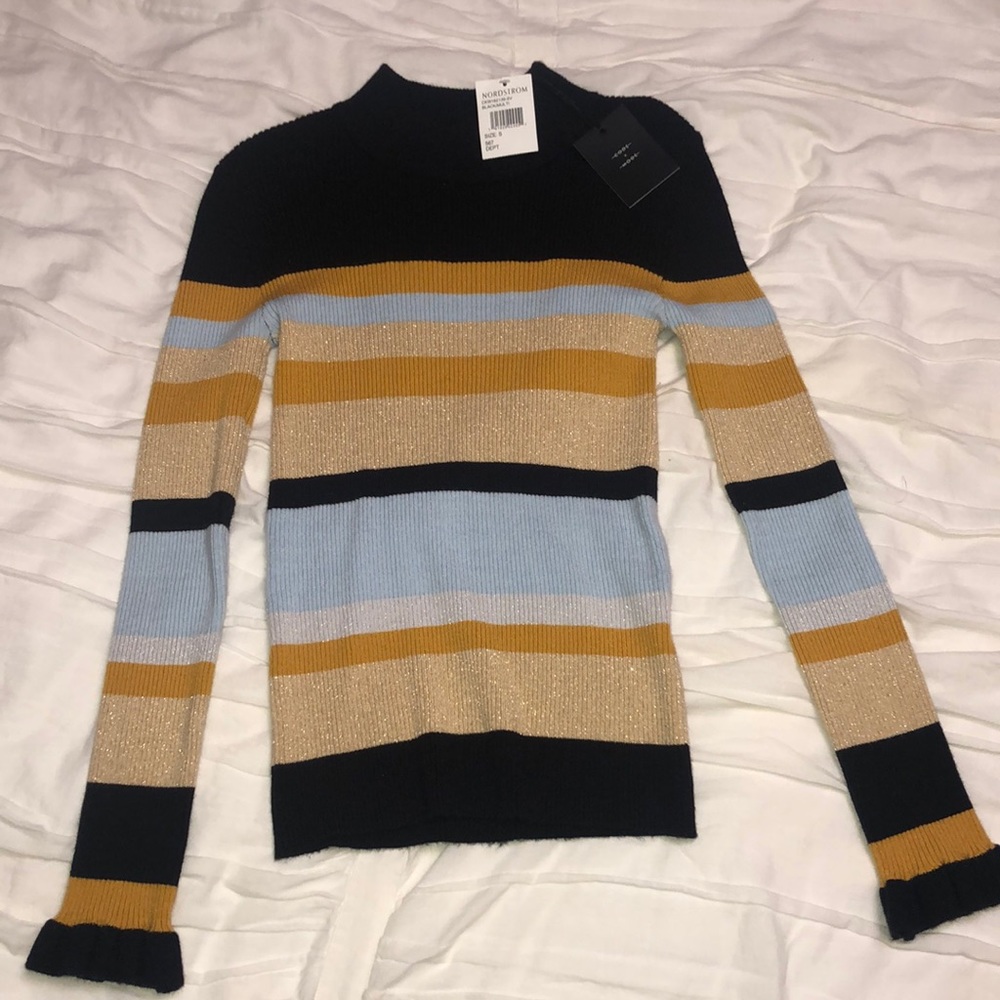 Striped women’s long sleeve sweater